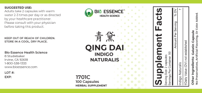 traditional Chinese medicine, herbs, Bioessence, Qing Dai