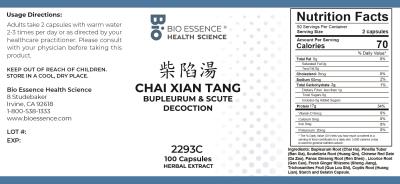 traditional Chinese medicine, herbs, Bioessence,  Chai Xian Tang