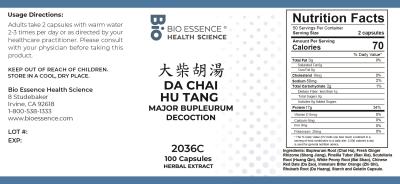 traditional Chinese medicine, herbs, Bioessence,  Da Chai Hu Tang
