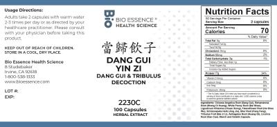 traditional Chinese medicine, herbs, Bioessence,  Dang Gui Yin Zi