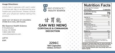 traditional Chinese medicine, herbs, Bioessence,  Gan Wei Neng