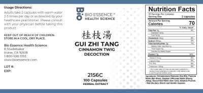 traditional Chinese medicine, herbs, Bioessence,  Gui Zhi Tang