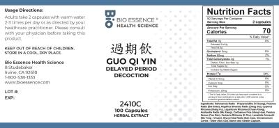 traditional Chinese medicine, herbs, Bioessence,  Guo Qi Yin