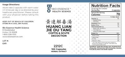 traditional Chinese medicine, herbs, Bioessence,  Huang Lian Jie Du Tang