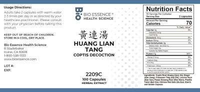 traditional Chinese medicine, herbs, Bioessence,  Huang Lian Tang