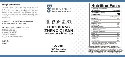 traditional Chinese medicine, herbs, Bioessence,  Huo Xiang Zheng Qi San