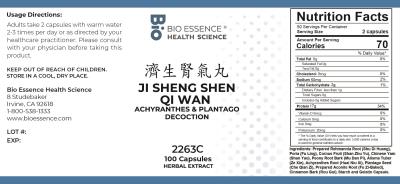 traditional Chinese medicine, herbs, Bioessence,  Ji Sheng Shen Qi Wan