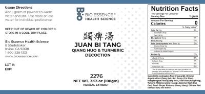 traditional Chinese medicine, herbs, Bioessence,  Juan Bi Tang