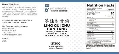 traditional Chinese medicine, herbs, Bioessence,  Ling Gui Zhu Gan Tang