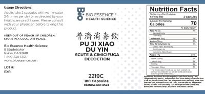 traditional Chinese medicine, herbs, Bioessence,  Pu Ji Xiao Du Yin