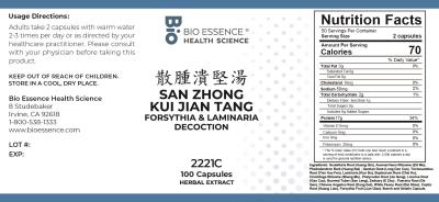 traditional Chinese medicine, herbs, Bioessence,  San Zhong Kui Jian Tang