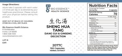 traditional Chinese medicine, herbs, Bioessence,  Sheng Hua Tang