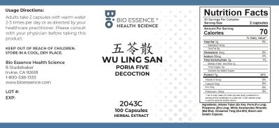 traditional Chinese medicine, herbs, Bioessence,  Wu Ling San