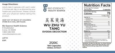 traditional Chinese medicine, herbs, Bioessence,  Wu Zhu Yu Tang