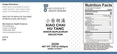 traditional Chinese medicine, herbs, Bioessence,  Xiao Chai Hu Tang