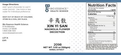 traditional Chinese medicine, herbs, Bioessence,  Xin Yi San