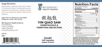 traditional Chinese medicine, herbs, Bioessence,  Yin Qiao San