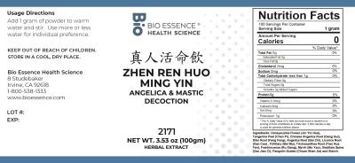 traditional Chinese medicine, herbs, Bioessence,  Zhen Ren Huo Ming Yin