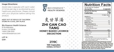 traditional Chinese medicine, herbs, Bioessence,  Zhi Gan Cao Tang