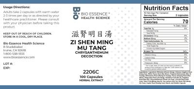 traditional Chinese medicine, herbs, Bioessence,  Zi Shen Ming Mu Tang
