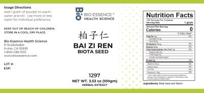 traditional Chinese medicine, herbs, Bioessence, Bai Zi Ren