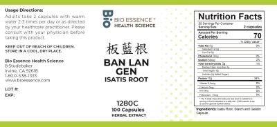 traditional Chinese medicine, herbs, Bioessence, Ban Lan Gen