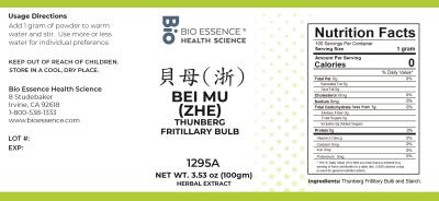 traditional Chinese medicine, herbs, Bioessence, Bei Mu (Zhe)