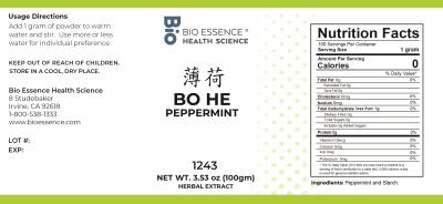 traditional Chinese medicine, herbs, Bioessence, Bo He