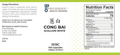 traditional Chinese medicine, herbs, Bioessence, Cong Bai