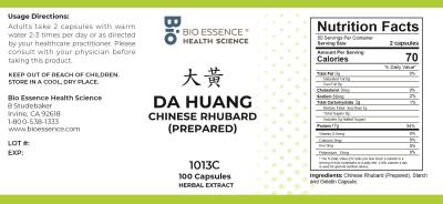 traditional Chinese medicine, herbs, Bioessence, Da Huang (Jiu)