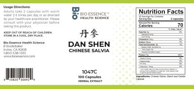 traditional Chinese medicine, herbs, Bioessence, Dan Shen