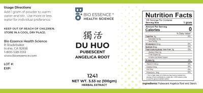 traditional Chinese medicine, herbs, Bioessence, Du Huo