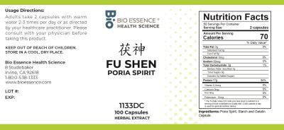 traditional Chinese medicine, herbs, Bioessence, Fu Shen