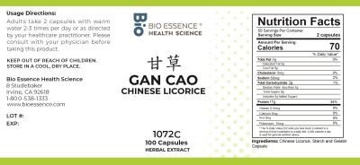 traditional Chinese medicine, herbs, Bioessence, Gan Cao