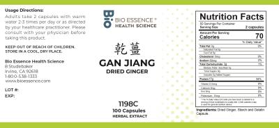 traditional Chinese medicine, herbs, Bioessence, Gan Jiang