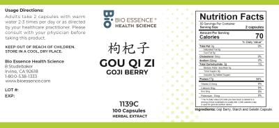 traditional Chinese medicine, herbs, Bioessence, Gou Qi Zi