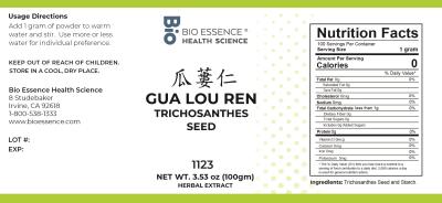 traditional Chinese medicine, herbs, Bioessence, Gua Lou Ren