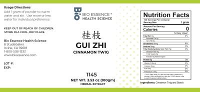 traditional Chinese medicine, herbs, Bioessence, Gui Zhi