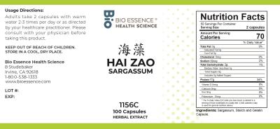 traditional Chinese medicine, herbs, Bioessence, Hai Zao