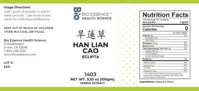 traditional Chinese medicine, herbs, Bioessence, Han Lian Cao