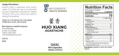 traditional Chinese medicine, herbs, Bioessence, Huo Xiang