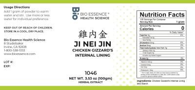 traditional Chinese medicine, herbs, Bioessence, Ji Nei Jin