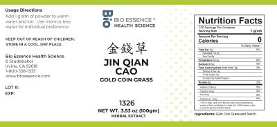 traditional Chinese medicine, herbs, Bioessence, Jin Qian Cao