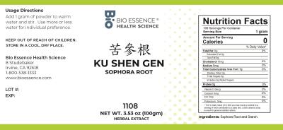 traditional Chinese medicine, herbs, Bioessence, Ku Shen