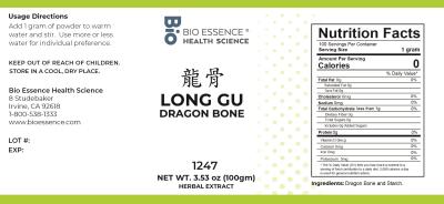 traditional Chinese medicine, herbs, Bioessence, Long Gu