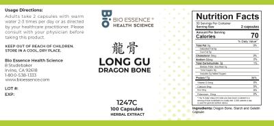 traditional Chinese medicine, herbs, Bioessence, Long Gu