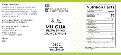 traditional Chinese medicine, herbs, Bioessence, Mu Gua