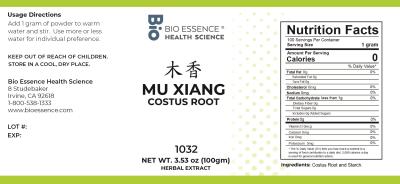 traditional Chinese medicine, herbs, Bioessence, Mu Xiang