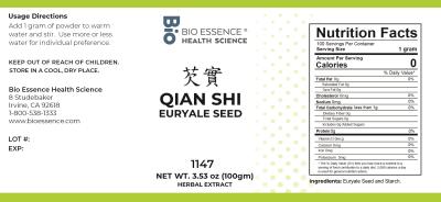 traditional Chinese medicine, herbs, Bioessence, Qian Shi