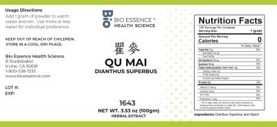 traditional Chinese medicine, herbs, Bioessence, Ju Mai